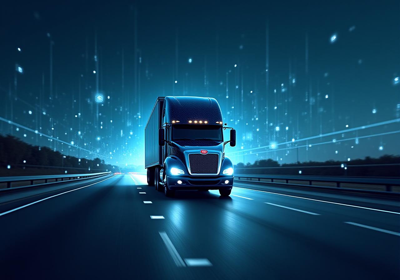 Secure digital logistics data protection visual